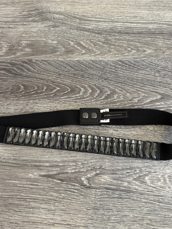 BCBGMaxAzria Accessories - BCBG MAXAZRIA Black Crystal-Embellished Stretch Snap Closure Belt Size XS